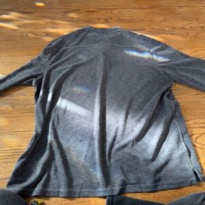 Tommy Bahama Mens Polo Shirt XL Grey Long Sleeve  LS Button D35